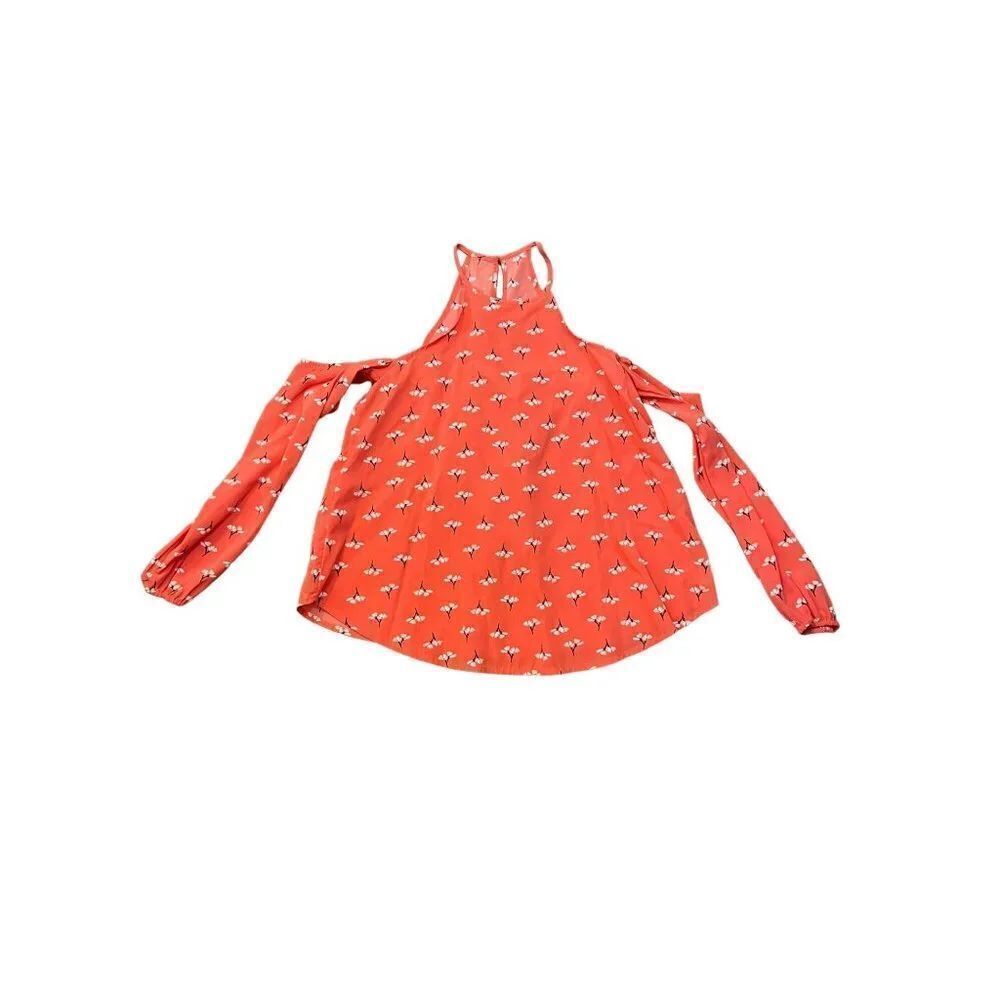 Abercrombie and Fitch long sleeve/open shoulder floral top size M